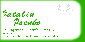katalin psenko business card